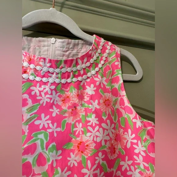 LILY PULITZER Girls Floral Vibrant Printed Shift Dress Size 7 - Picture 4 of 7